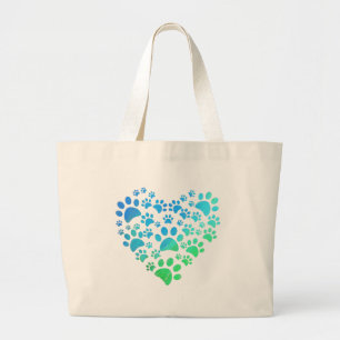 Cute Heart Hund FUNNY FÖR Djur älskare Jumbo Tygkasse