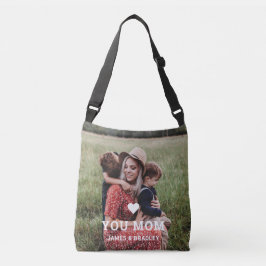 Cute HEART KÄRLEK DU MAMMA Mors dag Photo Axelväska