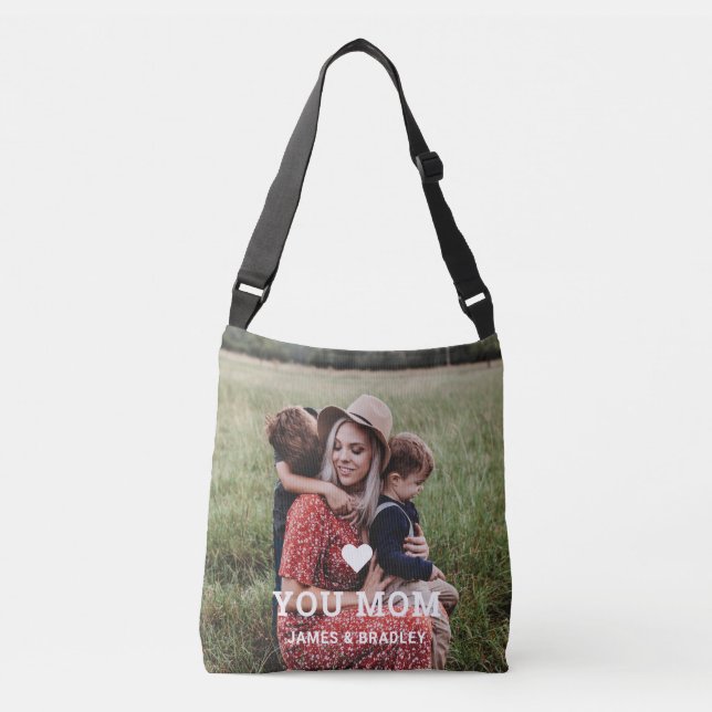 Cute HEART KÄRLEK DU MAMMA Mors dag Photo Axelväska (Framsida)