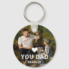Cute HEART KÄRLEK DU PAPPA Photo Namn Nyckelring