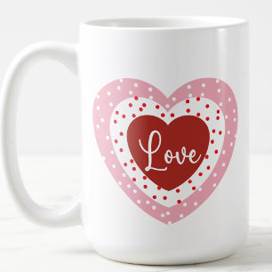 Cute Heart Kärlek Kaffemugg