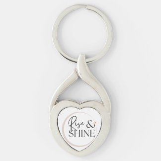 Cute heart keychain twisted heart silverfärgad nyckelring
