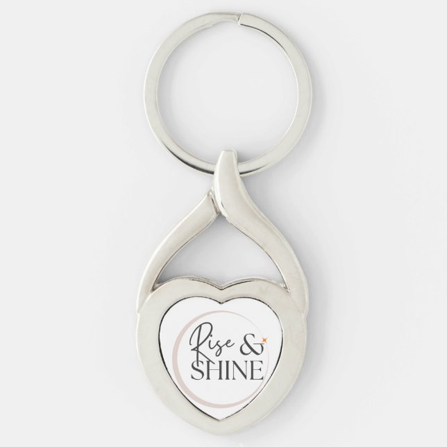 Cute heart keychain twisted heart silverfärgad nyckelring (Framsidan)