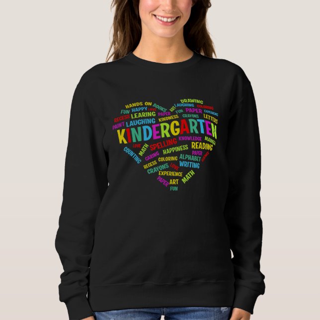 Cute Heart Kindergarten Team Teacher Student 1st D T Shirt (Framsida)
