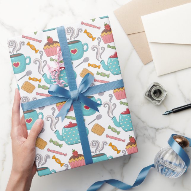 Cute Heart Kopp i Coffee Tea Biscuit Cupcoa Presentpapper (Gifting)