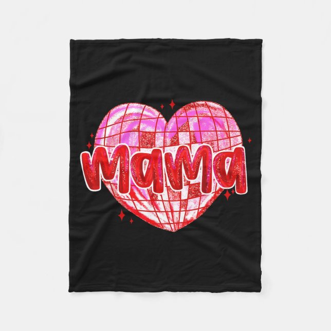 Cute Heart Mama Valentines Day Mom Wife  Fleecefilt (Framsidan)