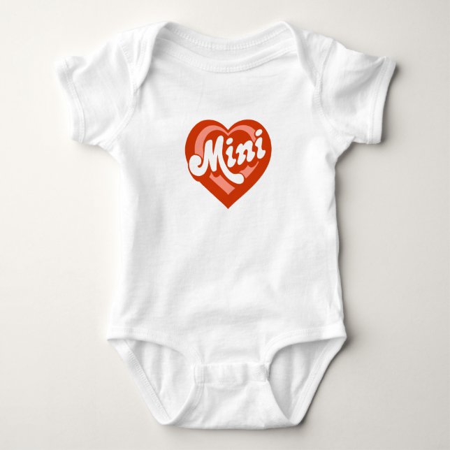 Cute Heart Mamma Mini Mor-dotter T Shirt (Framsida)