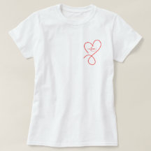 Cute Heart med kärlek valentins t-shirt