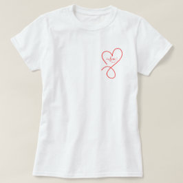Cute Heart med kärlek valentins t-shirt