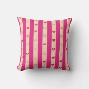 Cute Heart Modern Shock rosa Rand Kudde