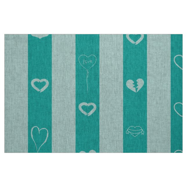 Cute Heart Modern Turcos Rand Tyg (Fat Quarter)