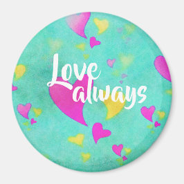 Cute Heart Mönster Kärlek Alla Valentine Magnet