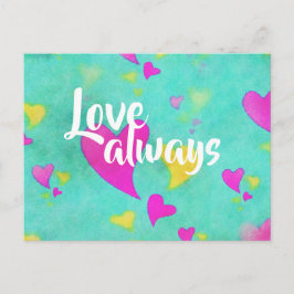 Cute Heart Mönster Kärlek Alla Valentine Vykort