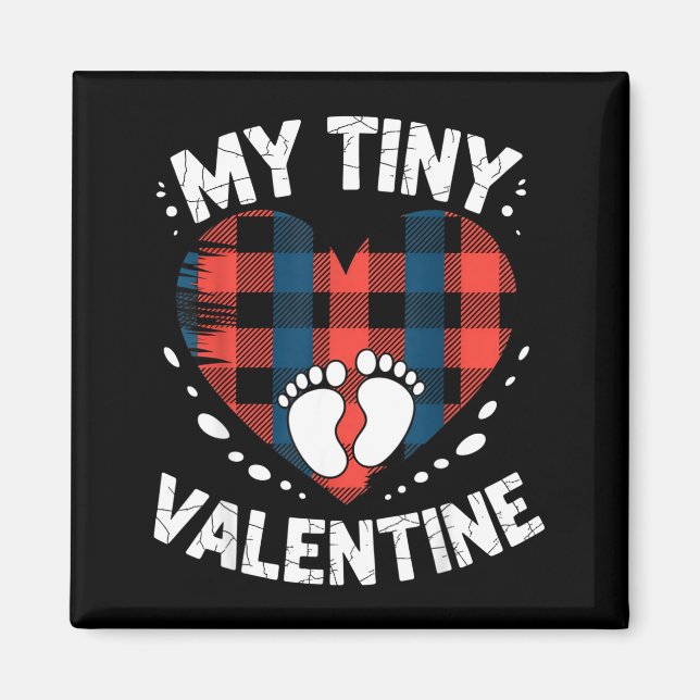 Cute Heart My Tiny Valentine Pregnancy Announcemen Magnet (Framsidan)