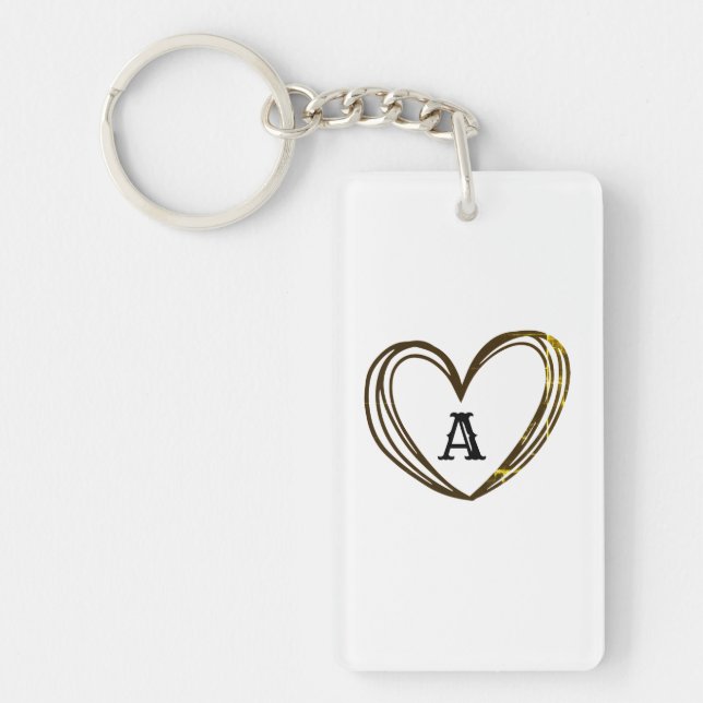 CUTE HEART NAMN KEYCHAIN NYCKELRING (Framsidan)