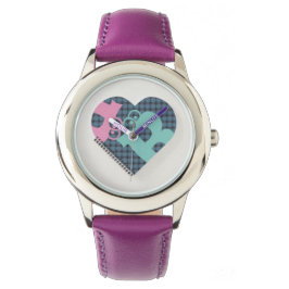 Cute Heart Notebook Färg Blue Rosa MODERN Armbandsur