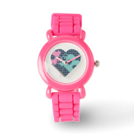 Cute Heart Notebook Färg Blue Rosa MODERN eWatch Armbandsur