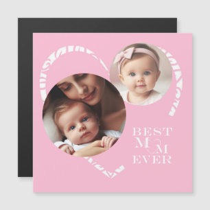 Cute Heart Photo, "Best Mamma någonsin" i Rosa & W