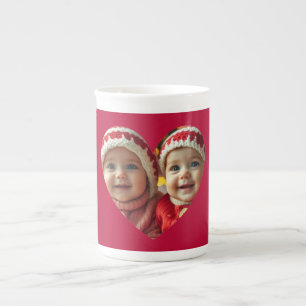 Cute Heart Photo Mugg Benporslin Mugg