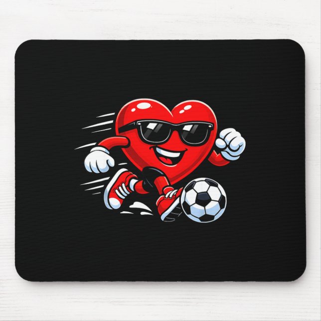 Cute Heart Playing Soccer Valentines Day Soccer Bo Musmatta (Framsidan)