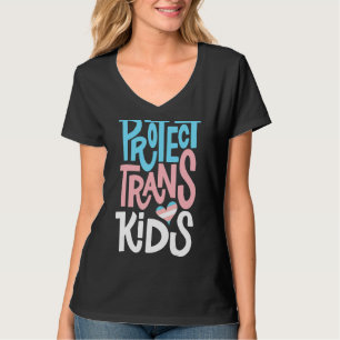 Cute Heart Protect Trans Kids LGbt - stödsändning T Shirt