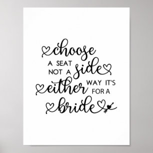 Cute Heart-skript Välj en sätelig Lesbisk Bröllop  Poster