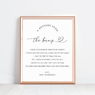 Cute Heart-skriptmeddelande från klumpsignalen 8x1 Poster