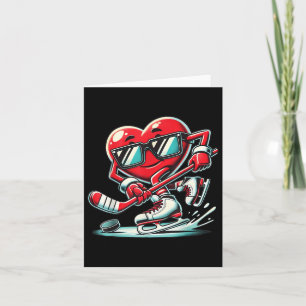 Cute Heart Spelar ishockey Valentines day Manar W Kort