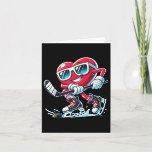 Cute Heart Spelar ishockey Valentines day Manar W Kort