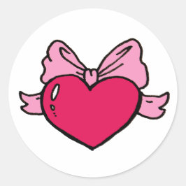 Cute Heart Sticker Runt Klistermärke
