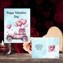 Cute Heart-Valentineser för Rosa efter kort