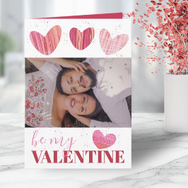 Cute Heart-Valentineser Rosa & Red Kort