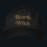 Cute HEarth Witchcraft Quote Bronze Black Broderad Keps<br><div class="desc">En personlig brons och svart basebollhatt med citatet HEarth Witch. En andlig-julklapp.</div>