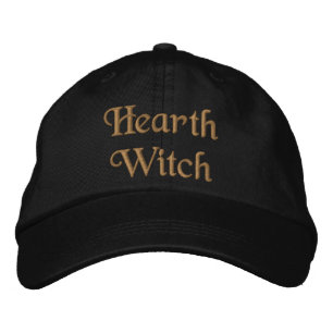 Cute HEarth Witchcraft Quote Bronze Black Broderad Keps