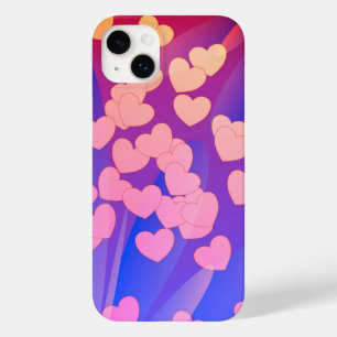 Cute Hearts, Blommigt av Abstrakt, blå och röd
