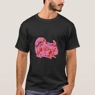 Cute Hearts Chinchilla Funny Animals Älskare Valen T Shirt