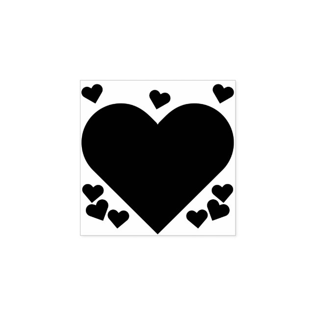 Cute Hearts DIY Art Craft Wood valentines day Kärl Stämpel (Tryck)