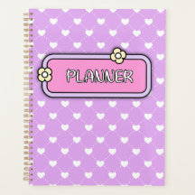 Cute Hearts Flower cover Planner