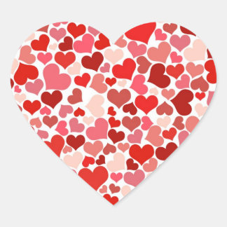Cute Hearts Hjärtformat Klistermärke