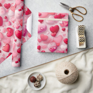 Cute Hearts Kärlek Valentines gåva Presentpapper