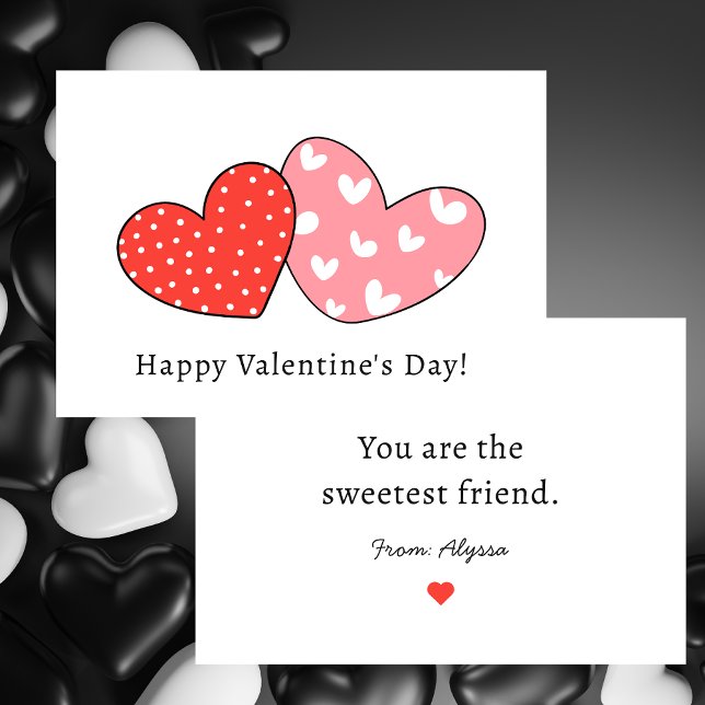 Cute Hearts Kids School Valentine Card (Skapare uppladdad)