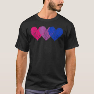 Cute Hearts Lgbtq Kärlek Gay pride Bisexual För ma T Shirt