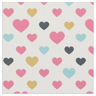 Cute Hearts Mönster Kids Valentine Tyg