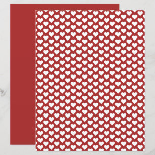 Cute Hearts Mönster Red Scrapbook Papper