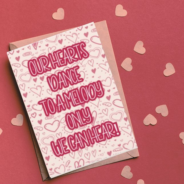 Cute Hearts par Alla hjärtans dag i Kärlek Helgkort (Buy or Download Now!)