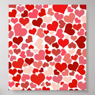 Cute Hearts Poster