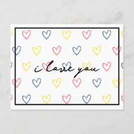 Cute Hearts Stil 1 Vykort