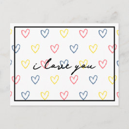 Cute Hearts Stil 1 Vykort