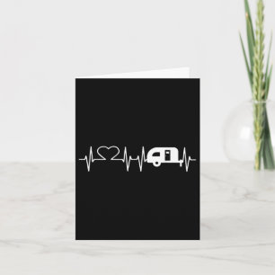 Cute Heartslag Camper Camping Campfire Älskare Gif Kort