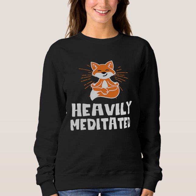 Cute Heavily Fox Meditated Yoga Fox Yoga Instructo T Shirt (Framsida)